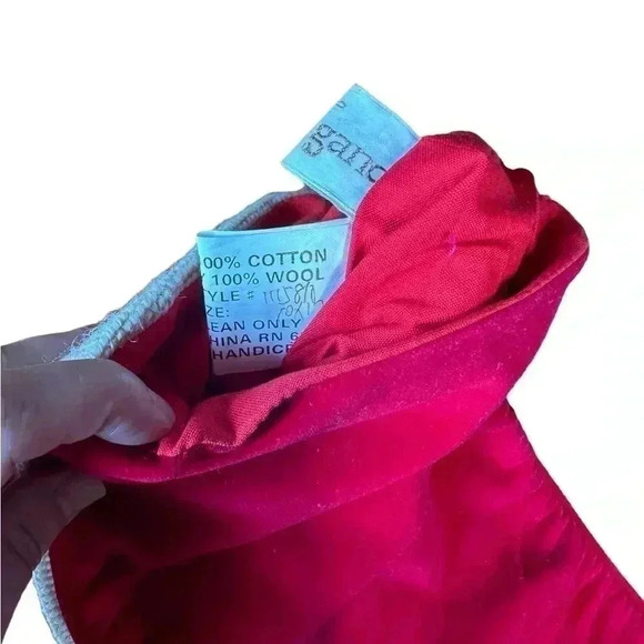 Imperial Elegance Needlepoint Angel With Harp Christmas Stocking - Picture 4 of 4